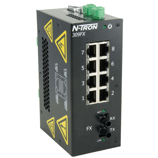 Red Lion Industrial Ethernet Switch, 309FX-N
